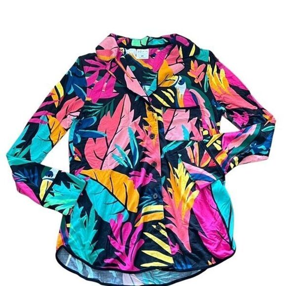 Soma Colorful Long Sleeve Pajama Top Size XSmall NWOT - Picture 1 of 3